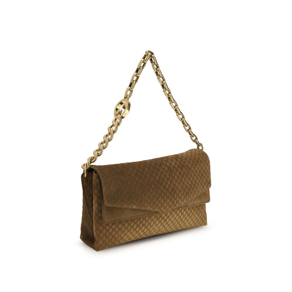 Brown Suede Leather Handbag Bag
