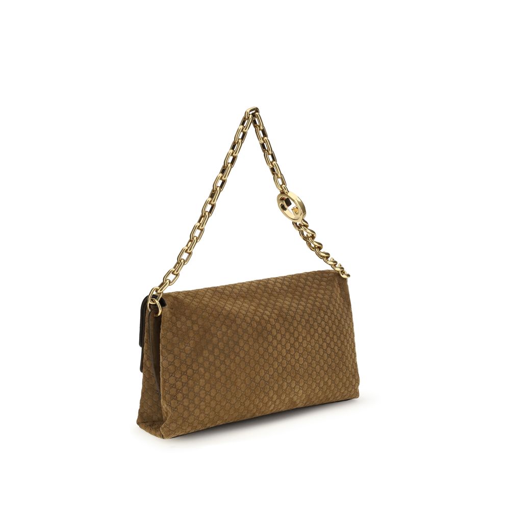 Brown Suede Leather Handbag Bag