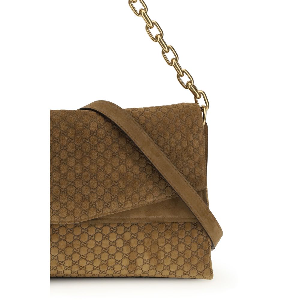 Brown Suede Leather Handbag Bag