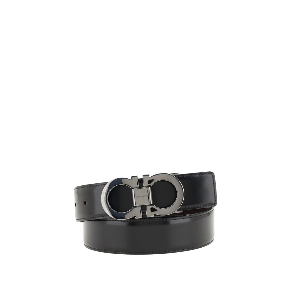 Ferragamo 100% Calf Leather Bos Taurus belt in black