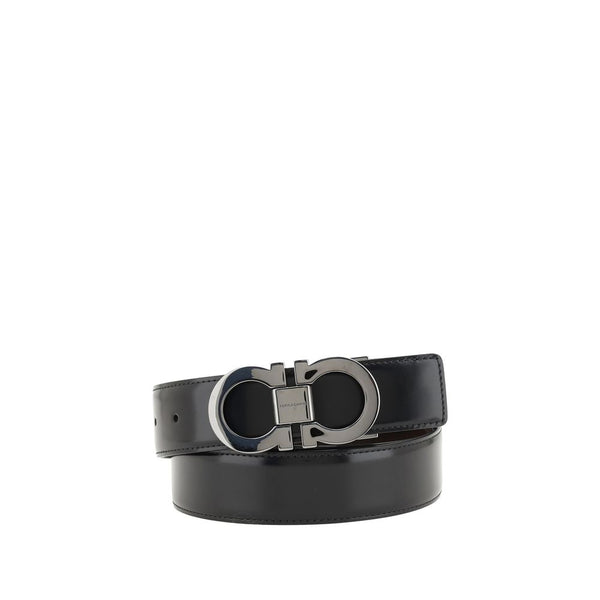 Ferragamo 100% Calf Leather Bos Taurus belt in black