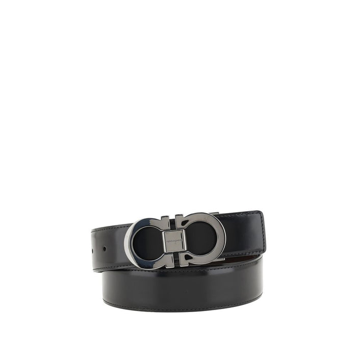Ferragamo 100% Calf Leather Bos Taurus belt in black