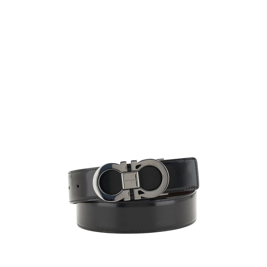 Ferragamo 100% Calf Leather Bos Taurus belt in black