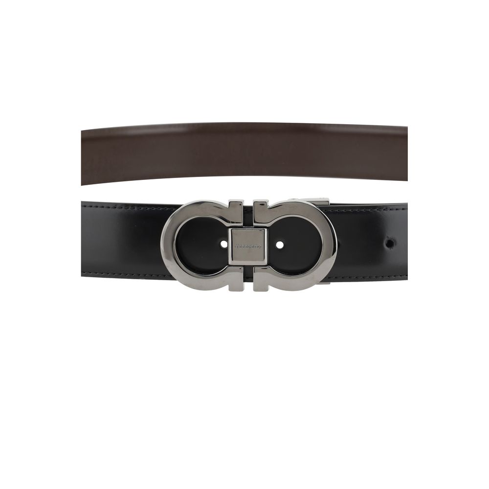 Ferragamo 100% Calf Leather Bos Taurus belt in black — view 3