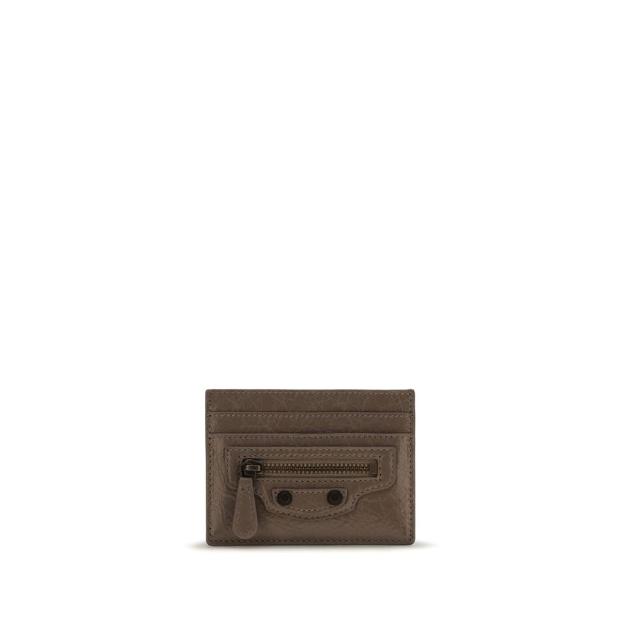 Balenciaga 100% Lamb Ovis Aries card case in brown