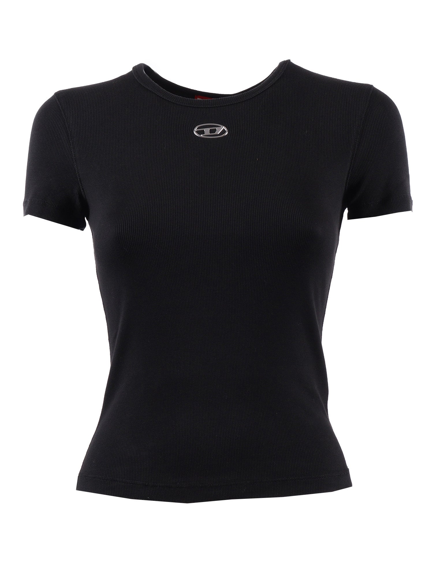 Tops Black Cotton Elastane Top