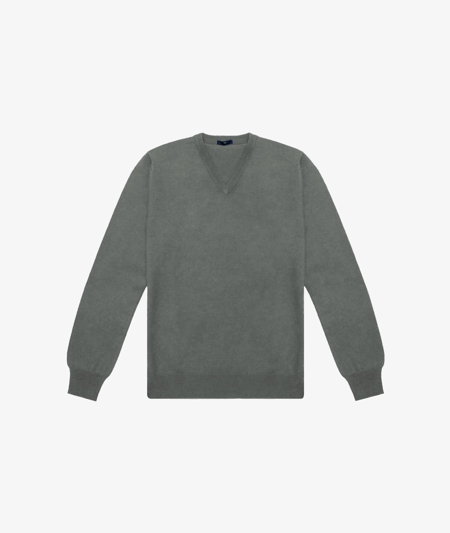 V-Neck Cashmere Sweater Stoccolma Grey V Neck