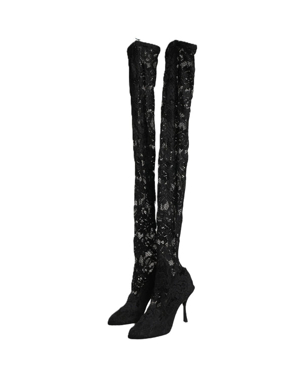 Dolce & Gabbana 15% Elastane boot in black