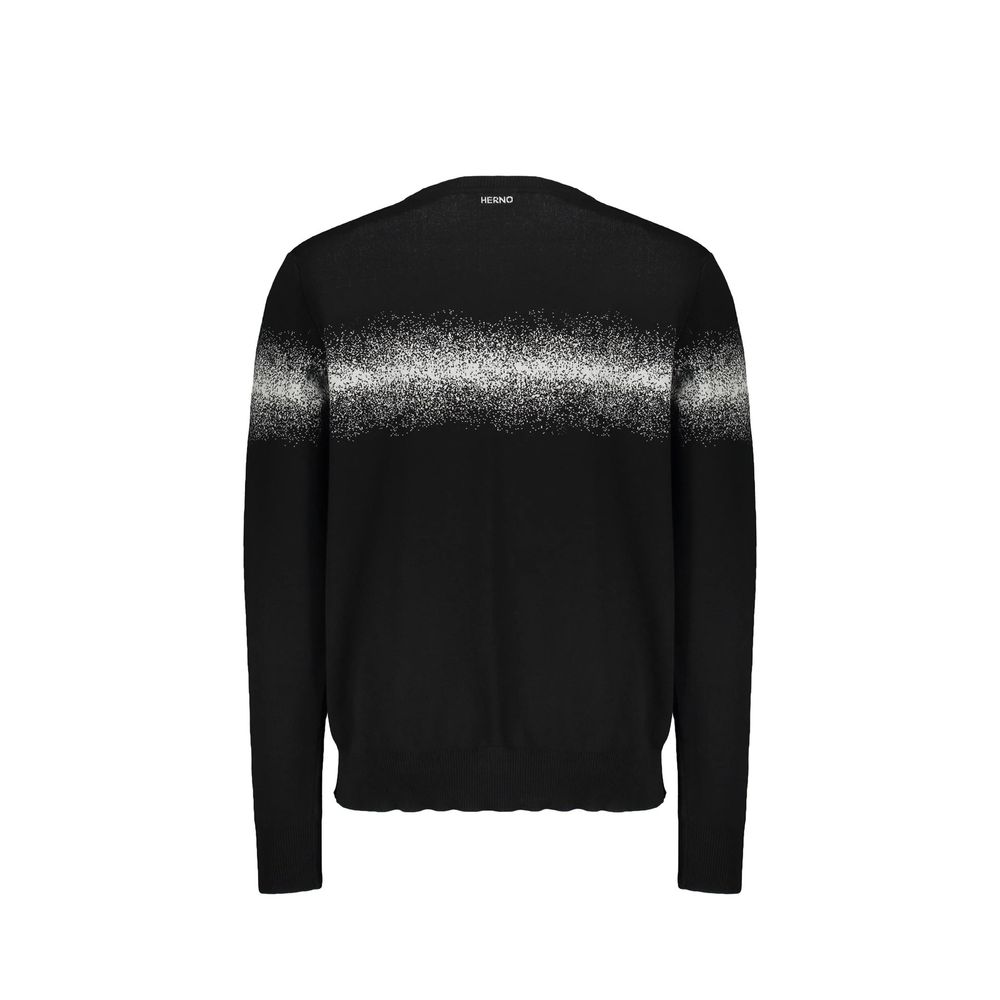 Herno 82% Cotton sweatshirt in black — view 2