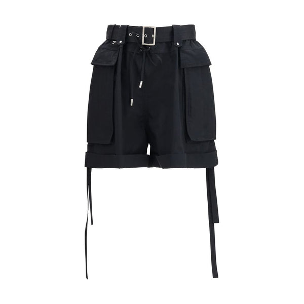 Alexander McQueen 100% Cotton bermuda shorts in black
