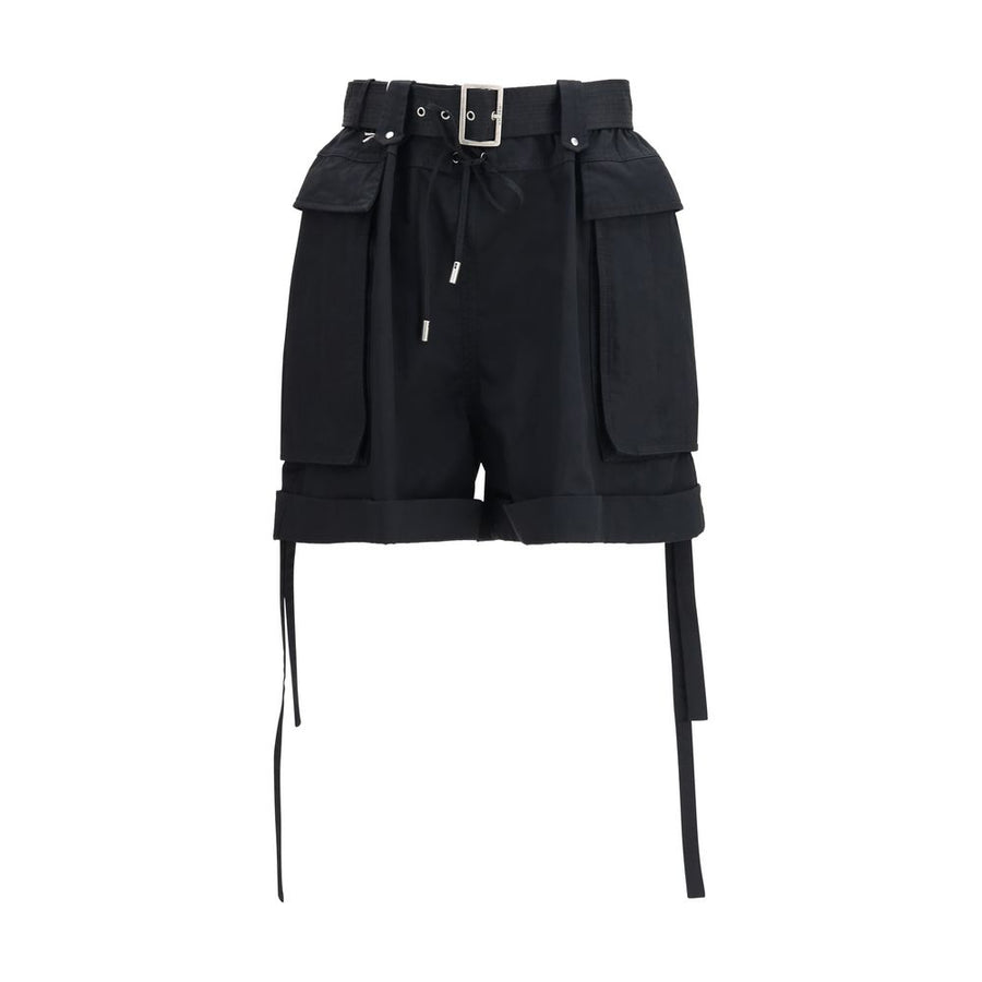 Alexander McQueen 100% Cotton bermuda shorts in black