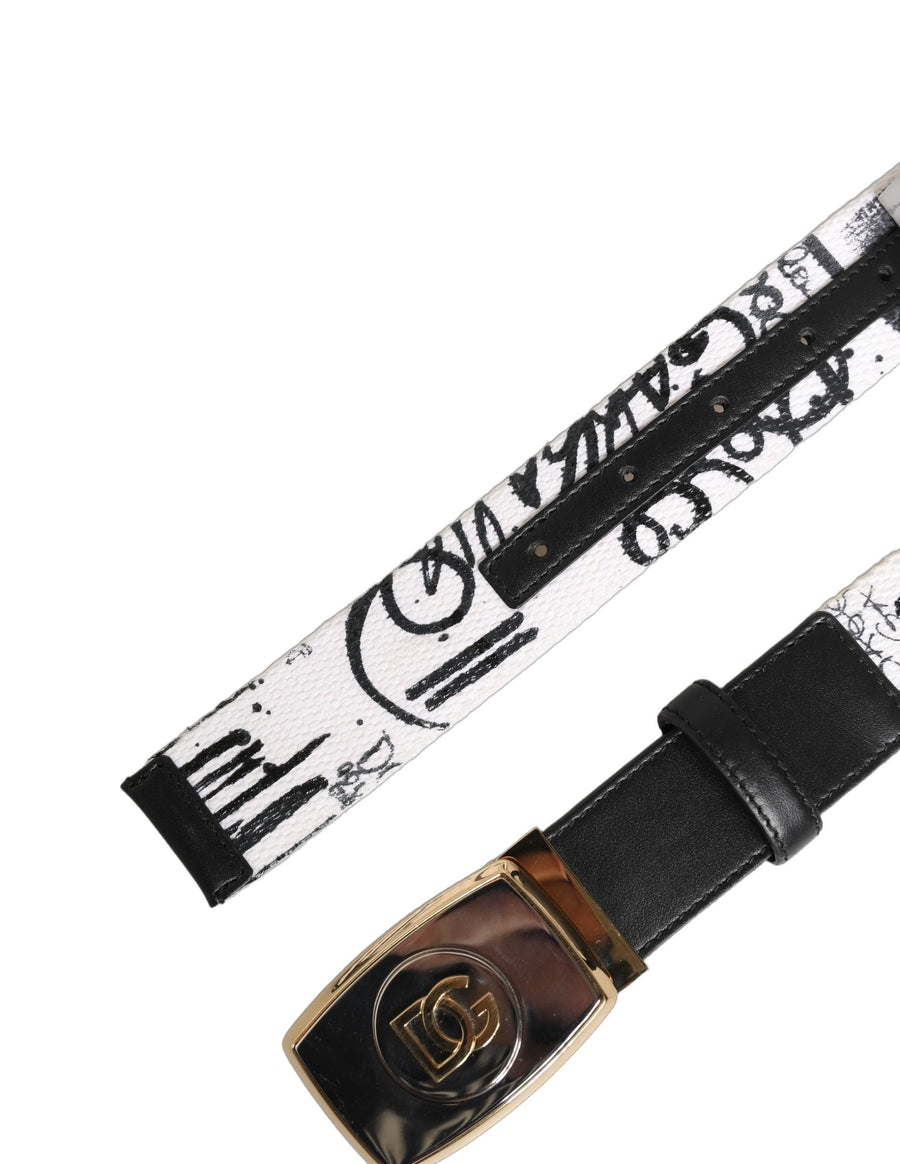 Dolce & Gabbana 90% Polyester belt in white