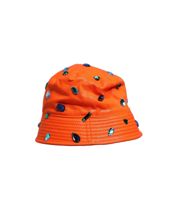 Dolce & Gabbana HAT9804 99% Cotton 1% Elastane; lining 100% Polyester bucket hat in orange