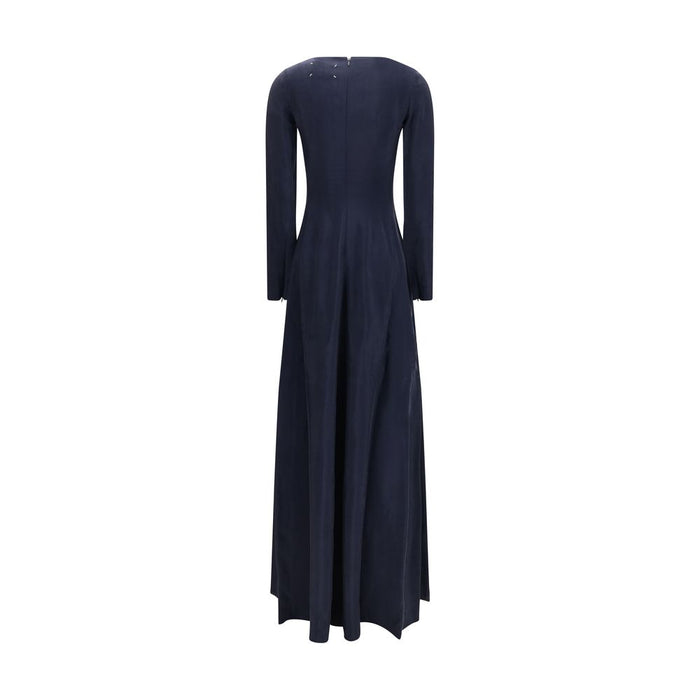 Maison Margiela 100% Cupro dress in navy — view 2