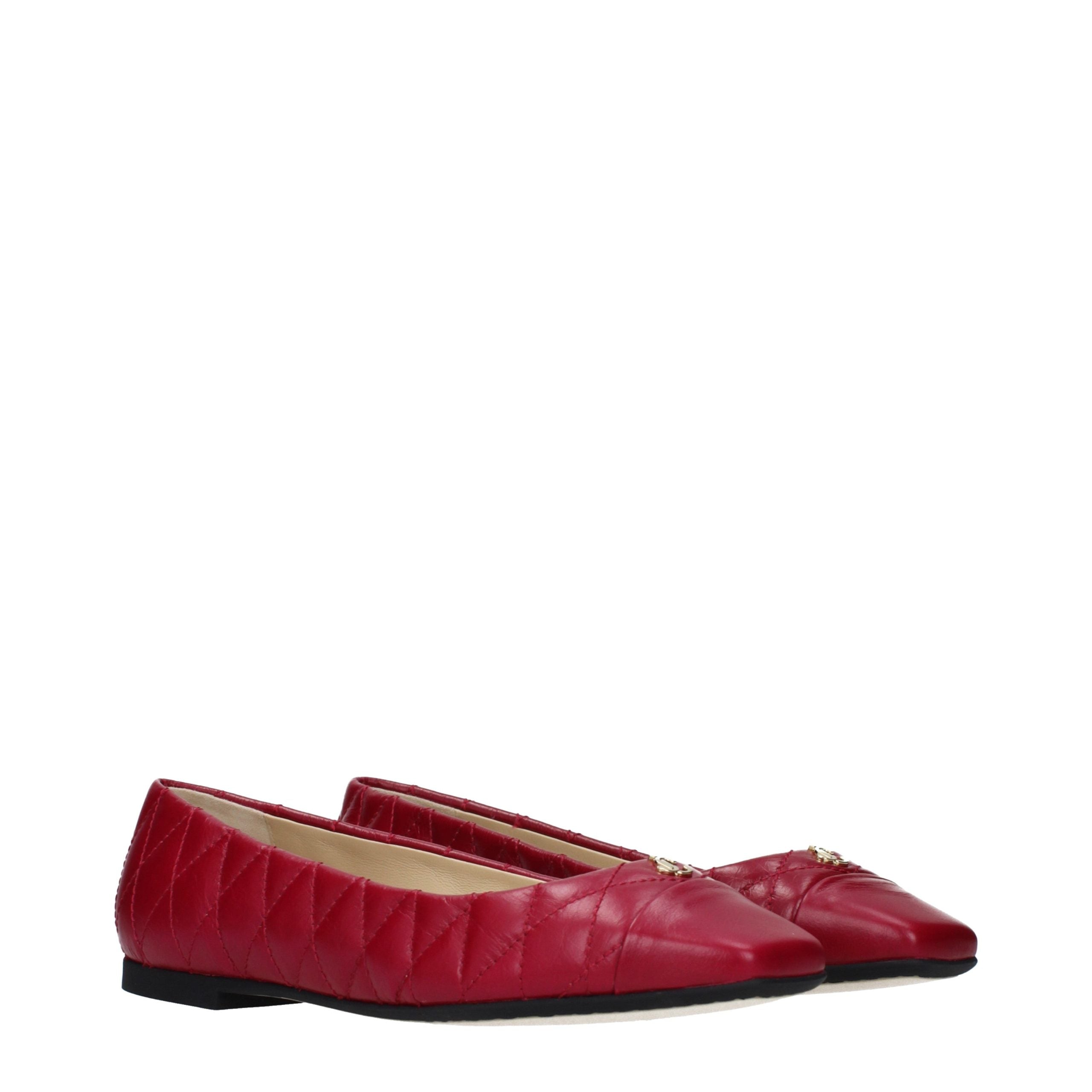 Jimmy Choo flat in red — view 2