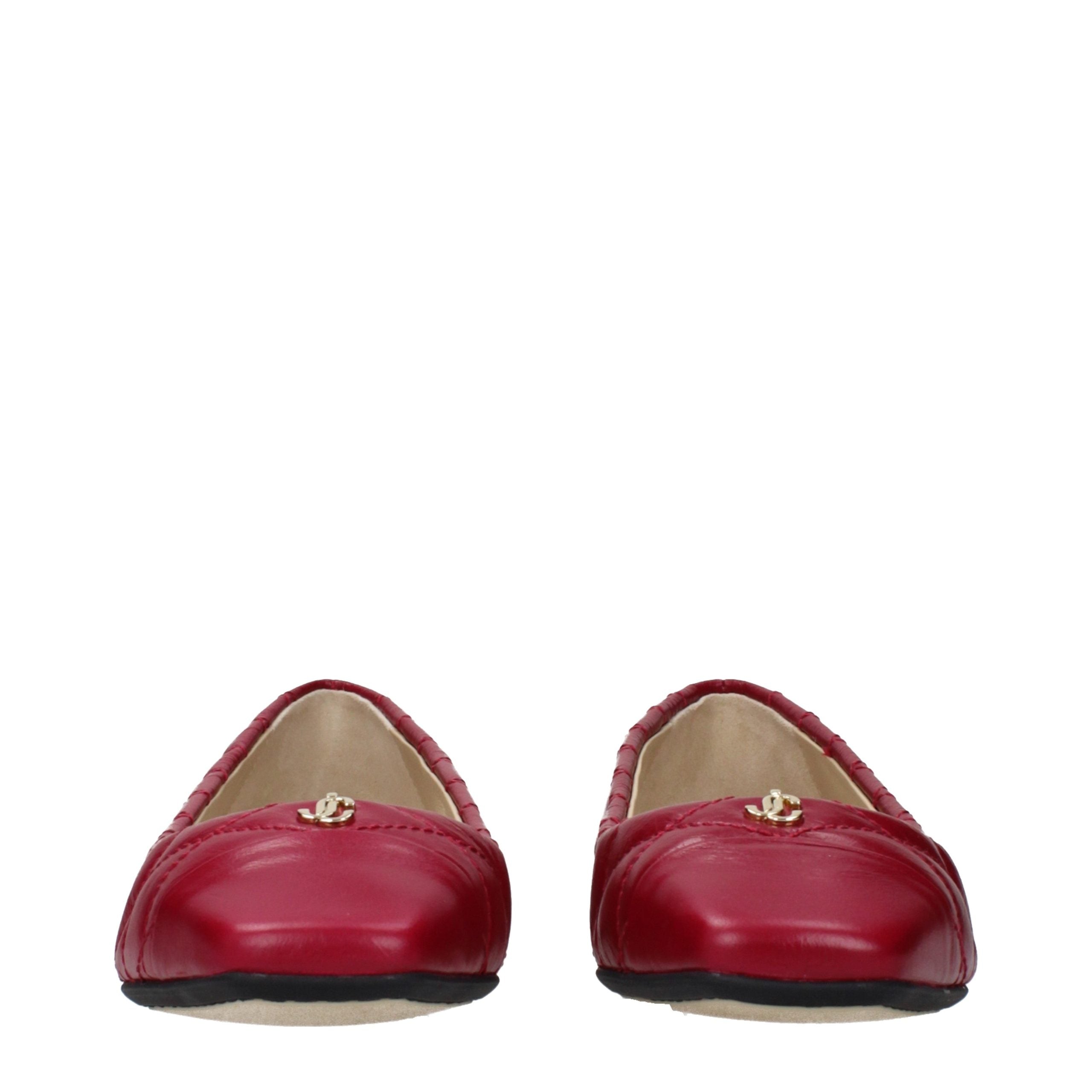 Jimmy Choo flat in red — view 3