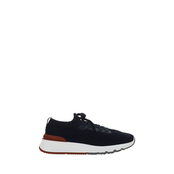 Brunello Cucinelli 100% Cotton sneaker in navy