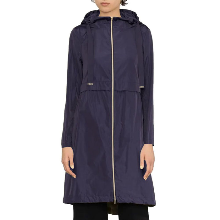 Herno 100% Polyester raincoat in navy — view 2