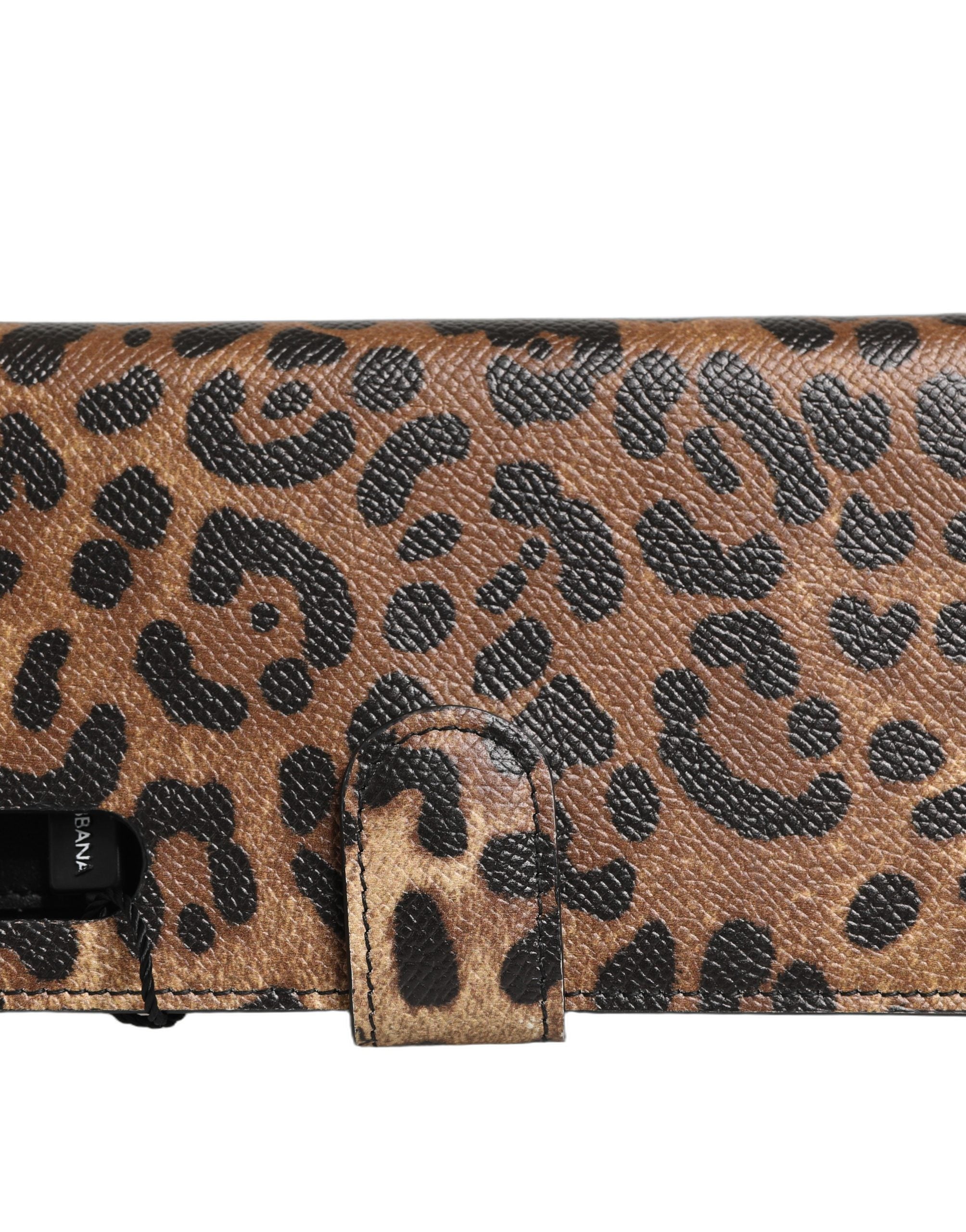 Flip Cover Brown Leopard Crystal Iphone X - Xs Case Bag