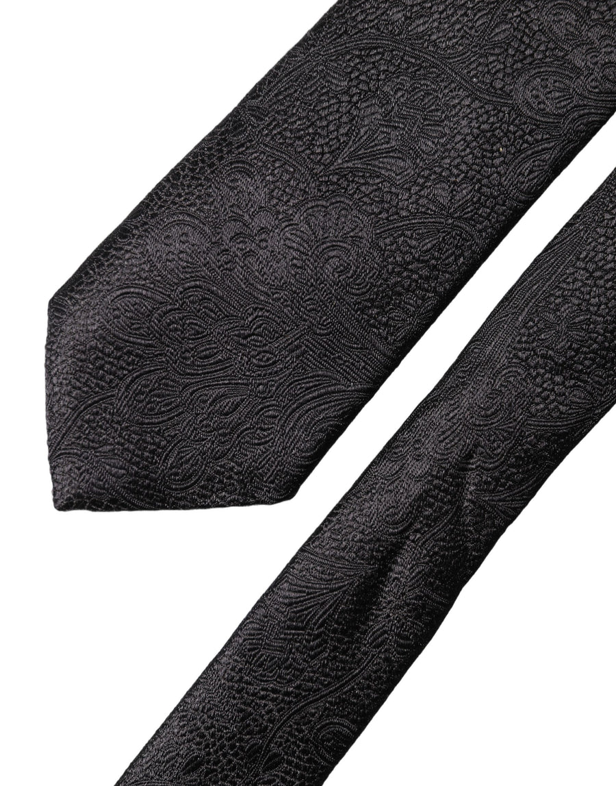 Dolce & Gabbana 100% Silk necktie in black