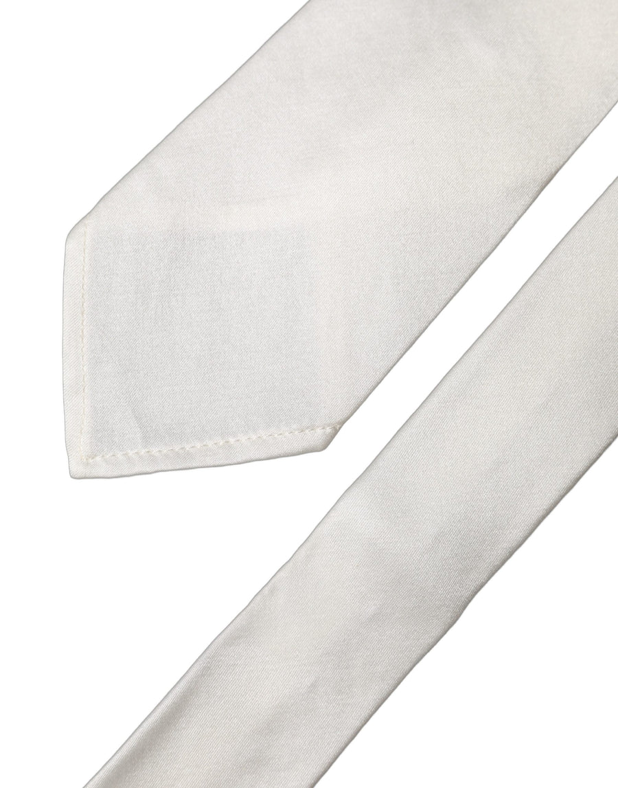 Dolce & Gabbana 41% Cotton necktie in white