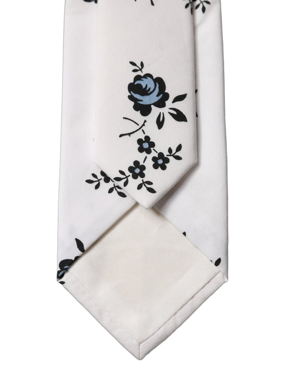 Dolce & Gabbana 100% Cotton necktie in white