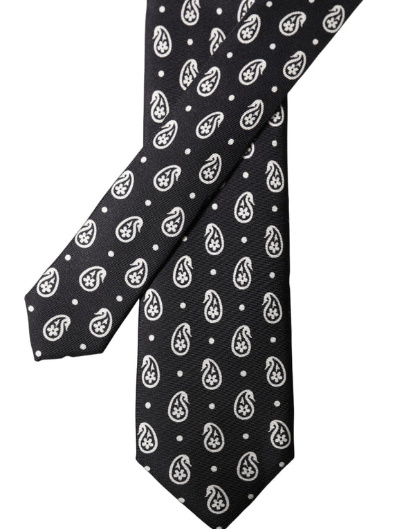 Dolce & Gabbana 100% Silk necktie in black