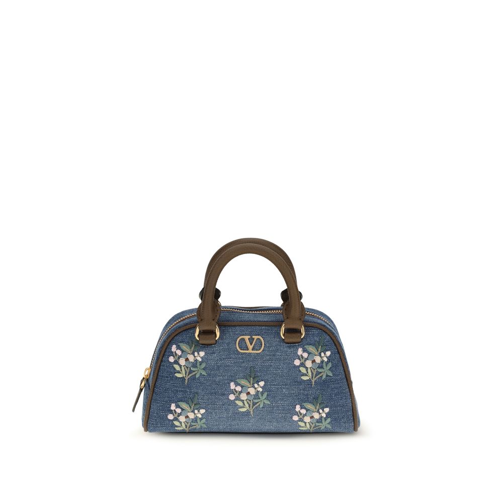 Blue Cotton Handbag Bag
