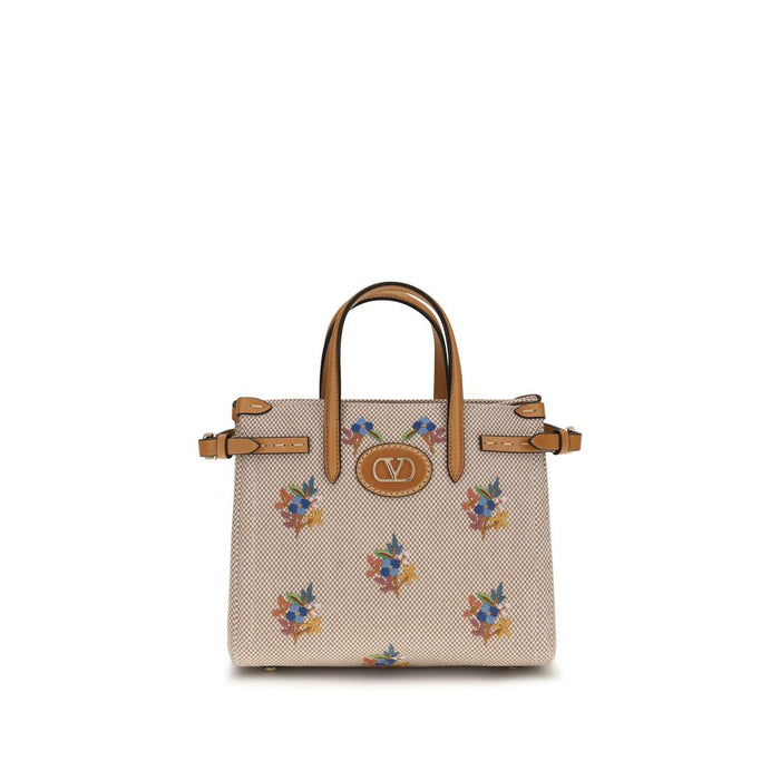 Beige Cotton Handbag Bag