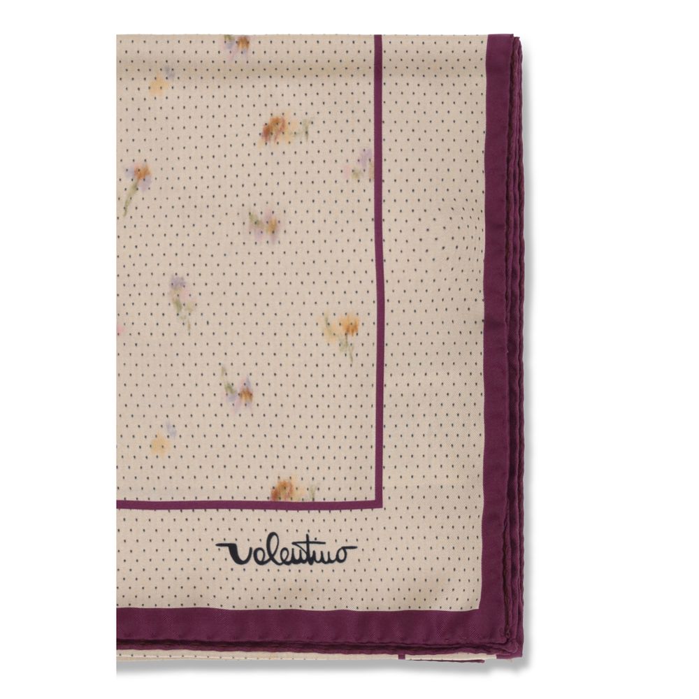 Valentino Garavani 100% Silk scarf in beige — view 3