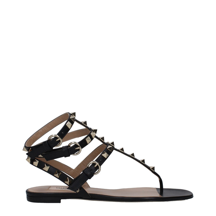 Valentino Garavani Leather sandal in black