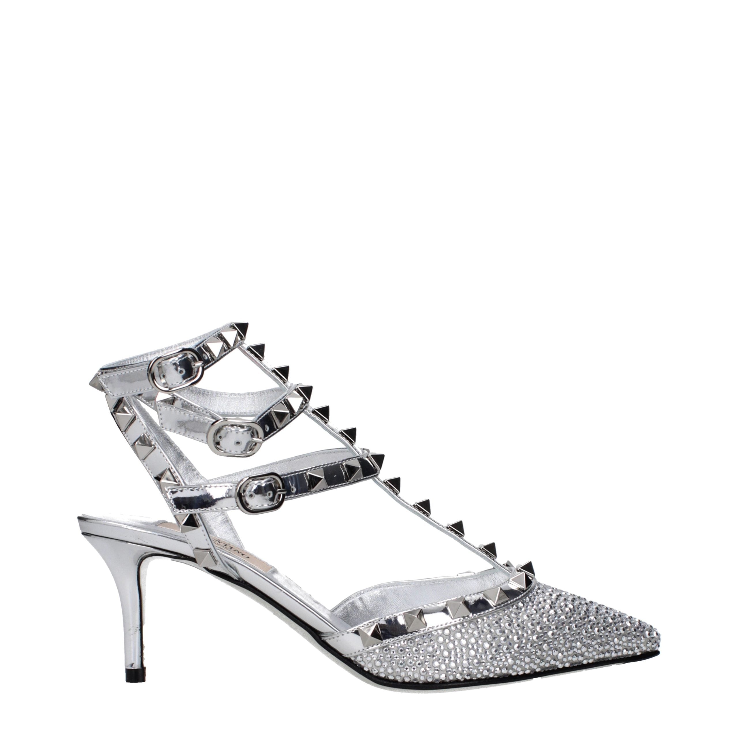 Valentino Garavani Patent leather heel in silver