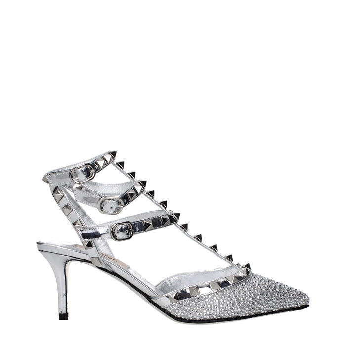 Valentino Garavani Patent leather heel in silver