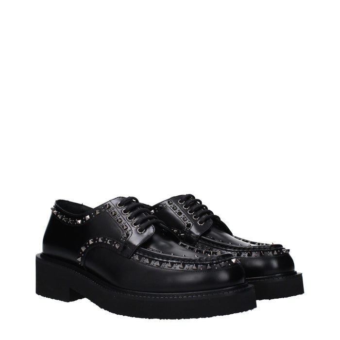 Valentino Garavani Leather oxford in black — view 2