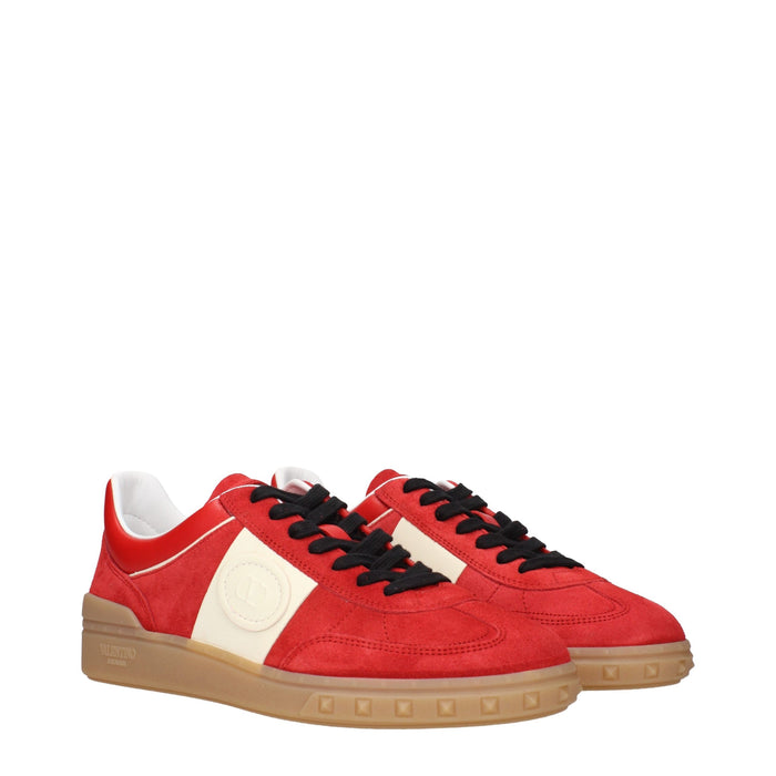 Valentino Garavani Suede sneaker in red — view 2