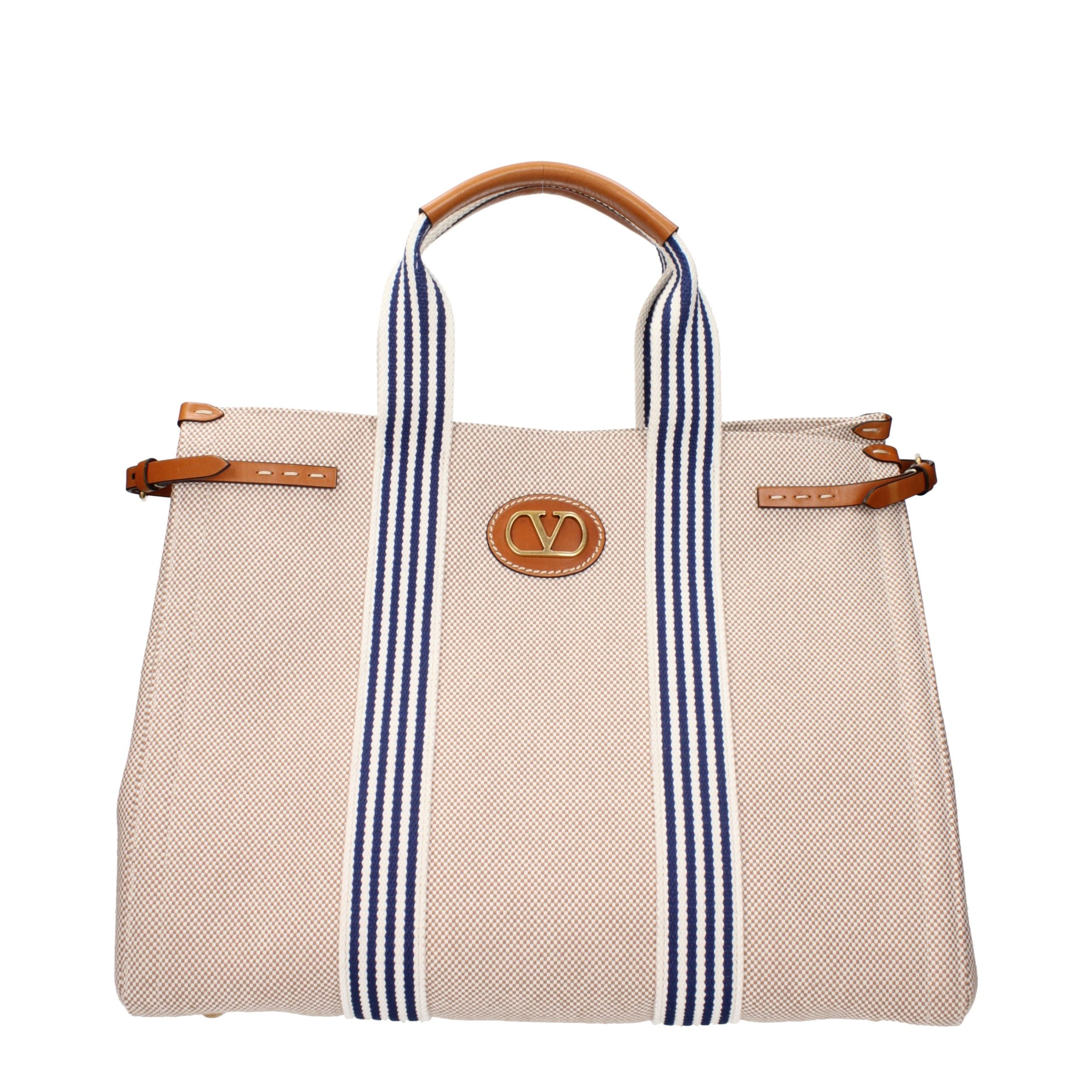 Beige Fabric Handbag Bag