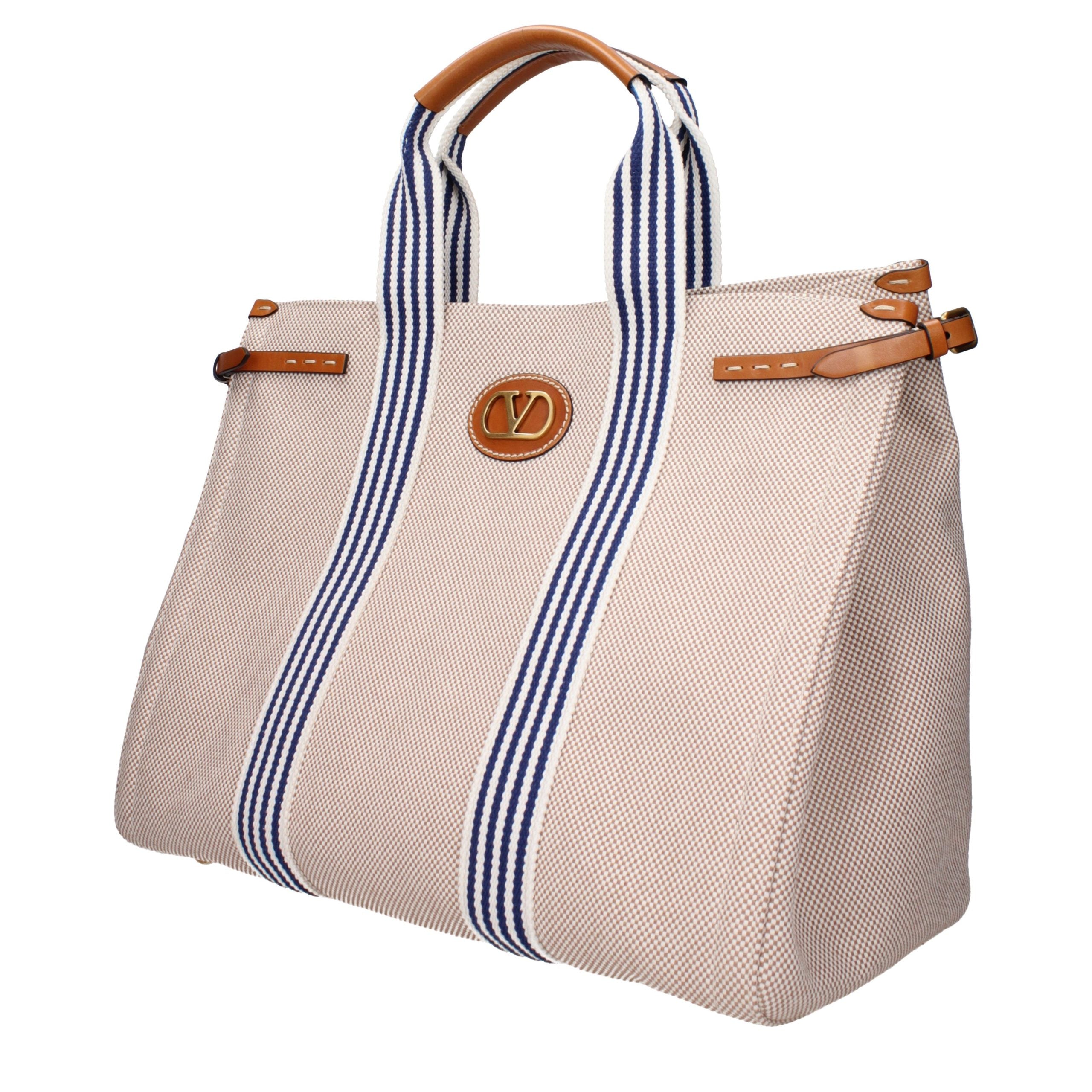 Beige Fabric Handbag Bag