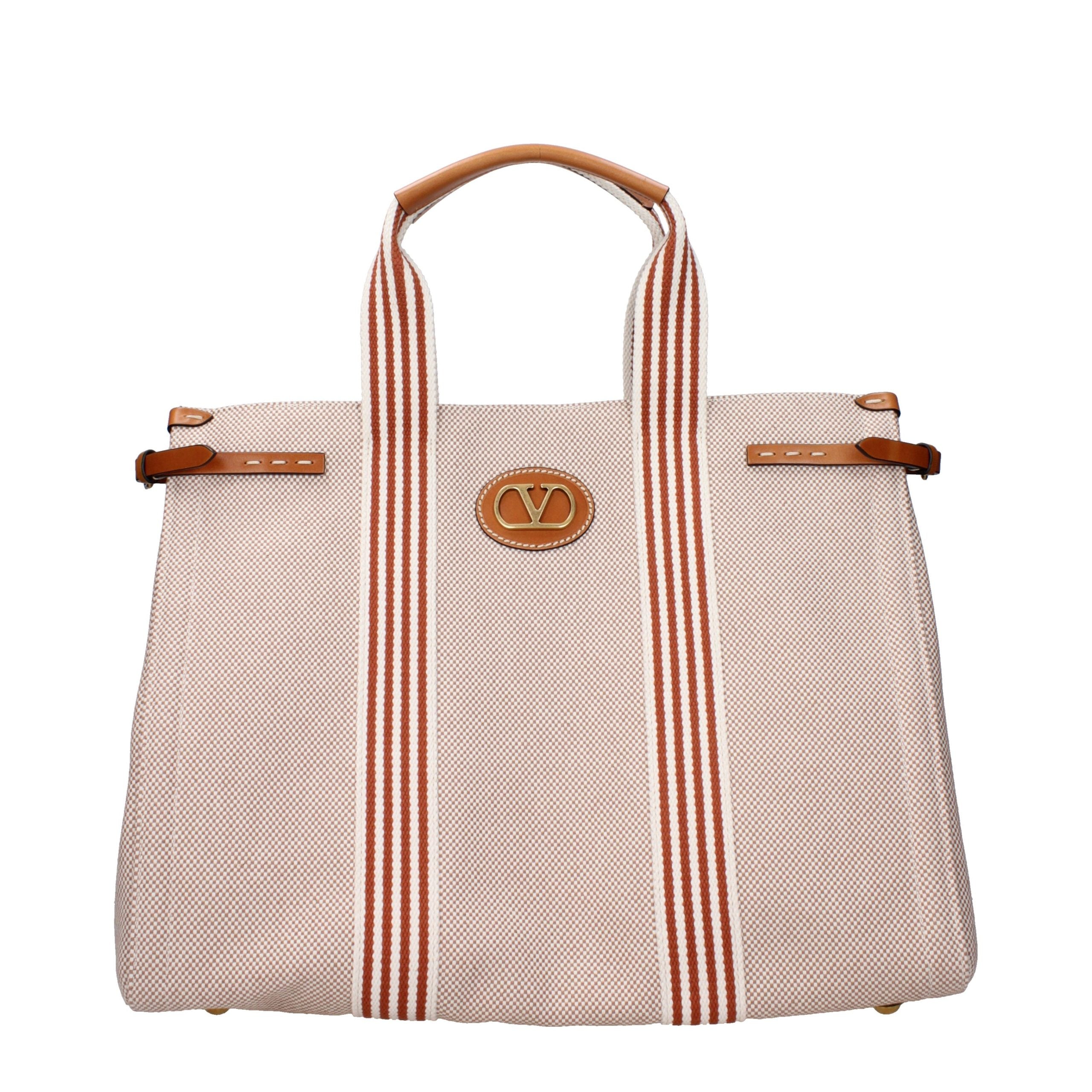 Beige Fabric Handbag Bag