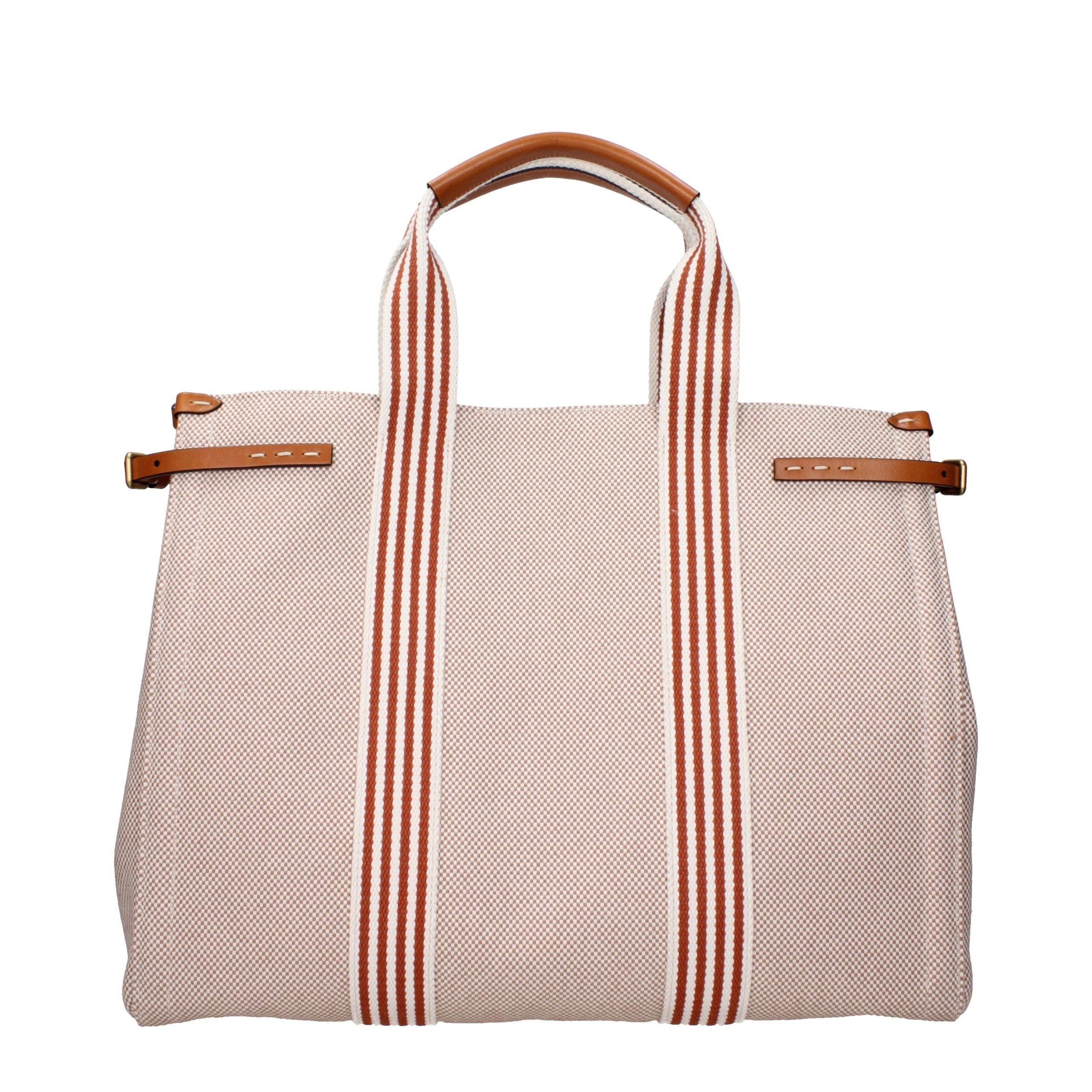 Beige Fabric Handbag Bag