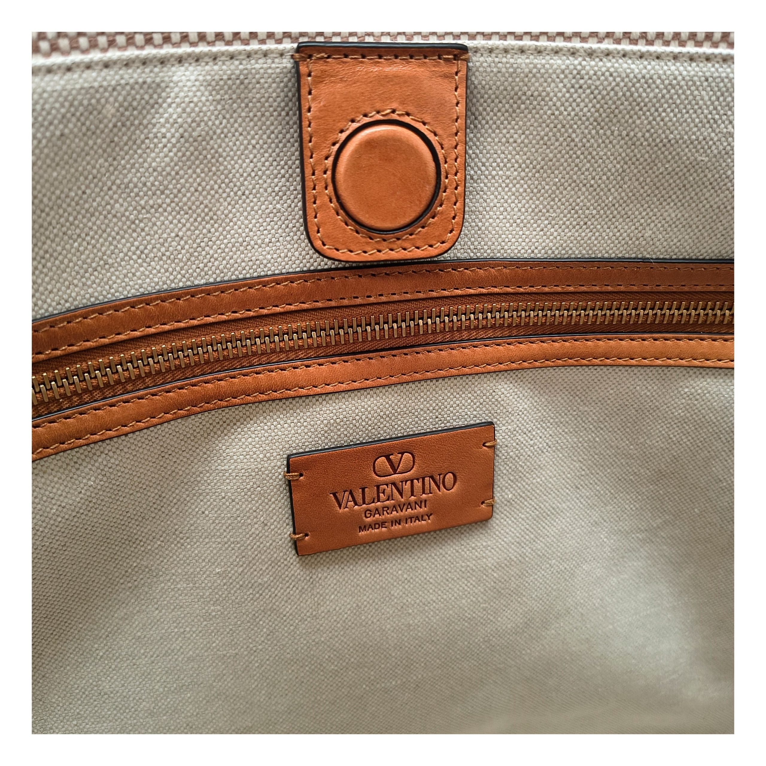 Beige Fabric Handbag Bag