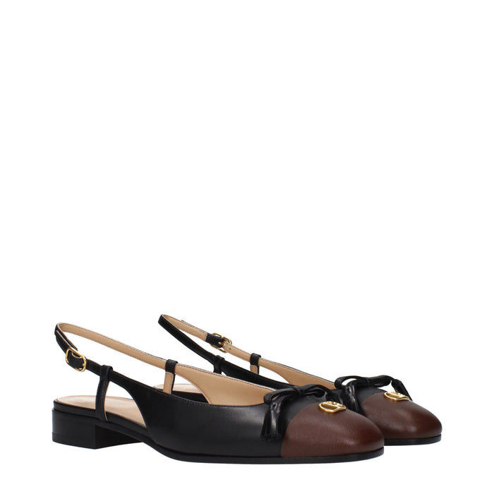 Valentino Garavani Leather flat in black — view 2