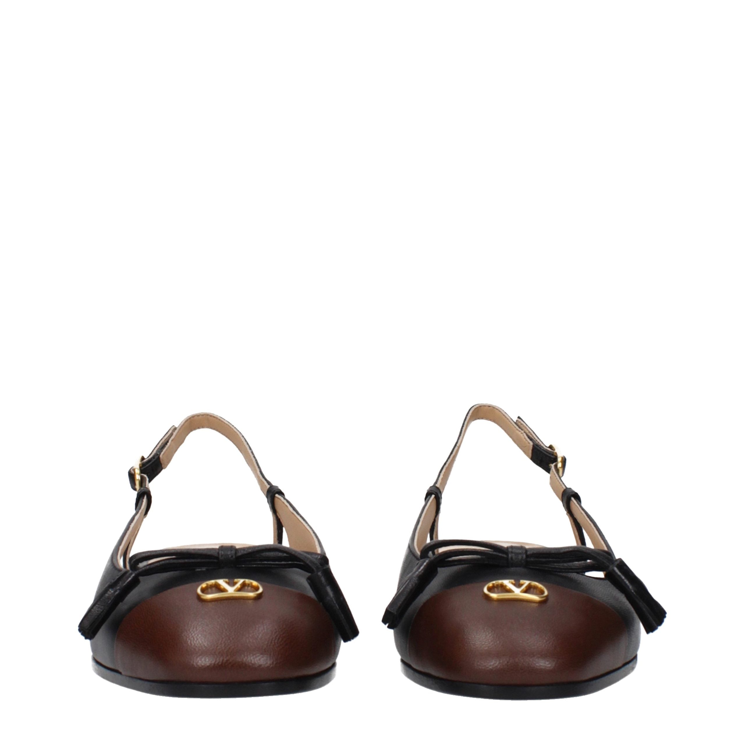 Valentino Garavani Leather flat in black — view 3
