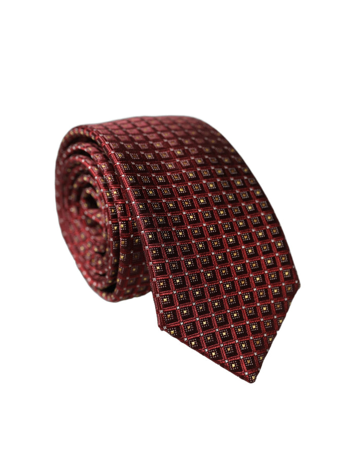 Dolce & Gabbana 100% Silk necktie in burgundy — view 2