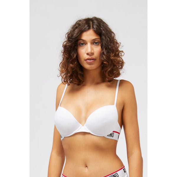 Moschino 95% Cotton bra in white