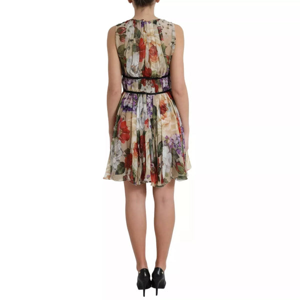 Dolce & Gabbana 100% Silk (shell); 53% Silk dress in beige