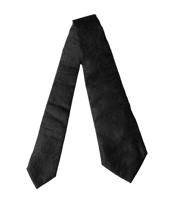 Dolce & Gabbana 100% Silk necktie in black