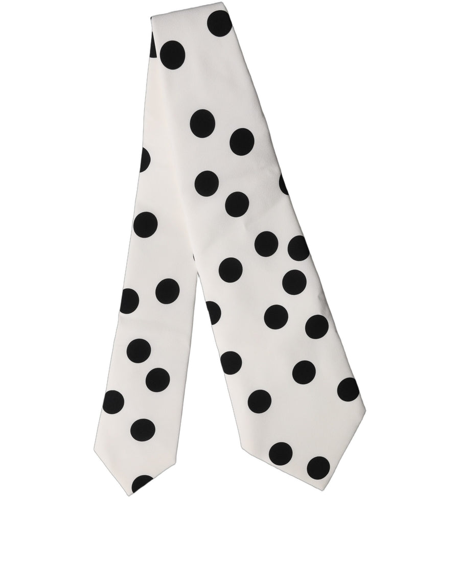 Dolce & Gabbana 100% Silk necktie in white