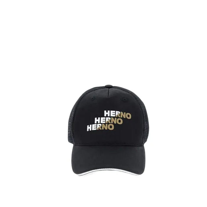 Herno HE-9149981819092 100% Cotton baseball cap in black