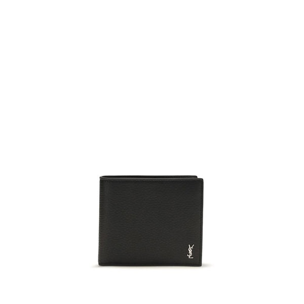 Saint Laurent 100% Calf Leather Bos Taurus wallet in black