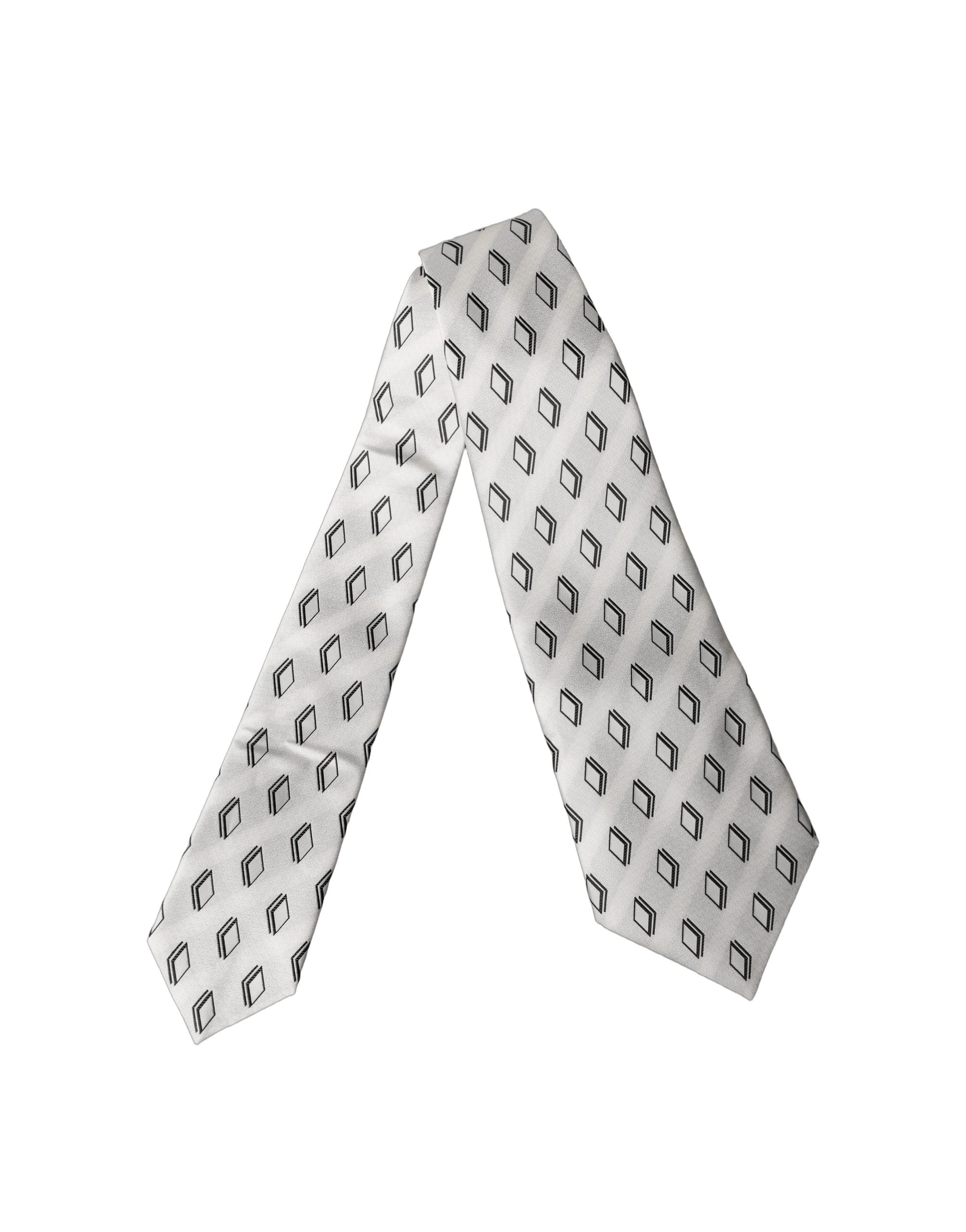 Dolce & Gabbana 100% Silk necktie in white